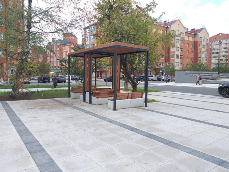 Благоустройство пешеходной зоны завершилось во Фрязино